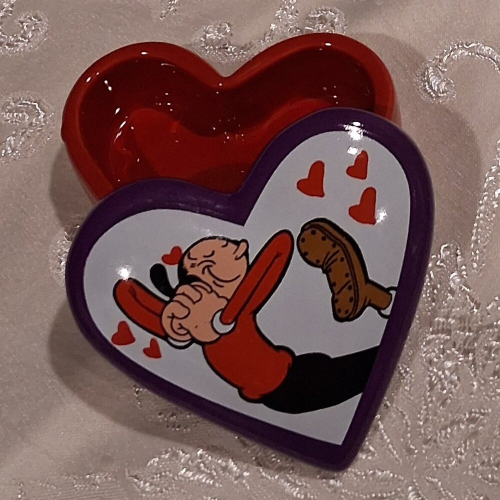 Westland "Olive Oyl In Love" Ceramic Heart Trinket Box